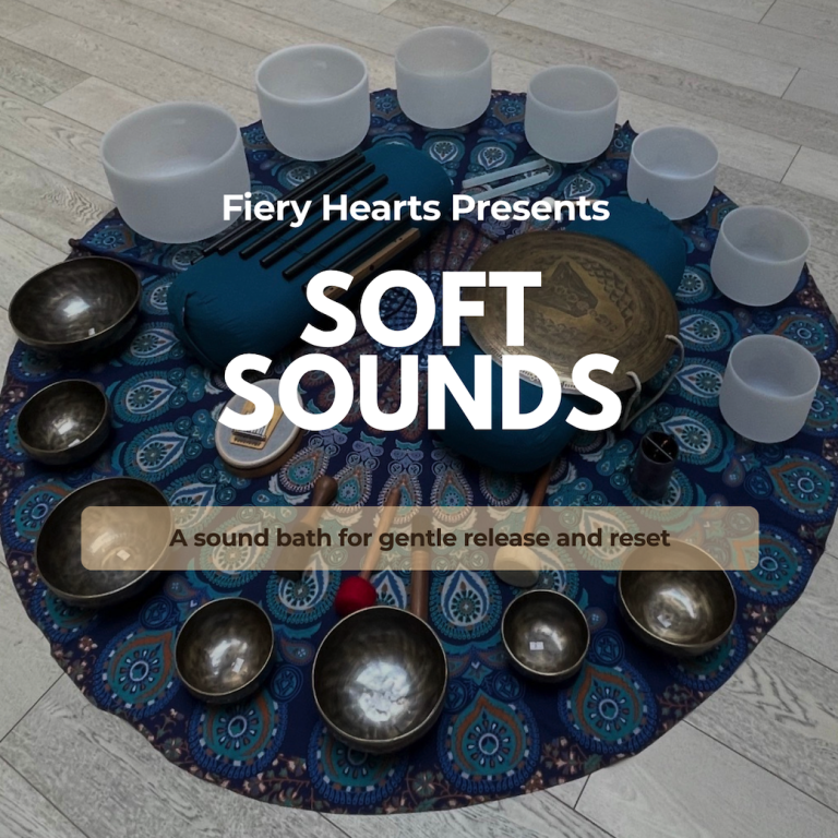 Fiery Hearts Resonant Rest gong bath and deep rest session