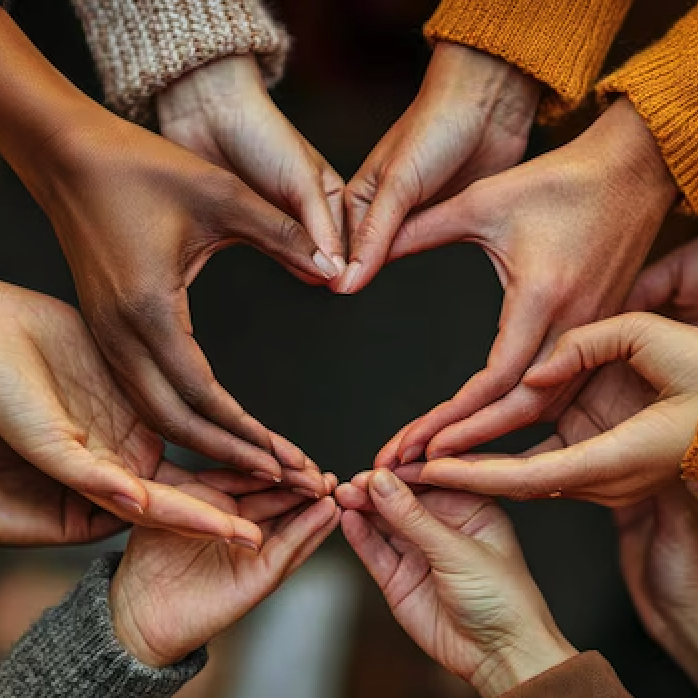 Heart artwork symbolising community, unity and wellbeing.